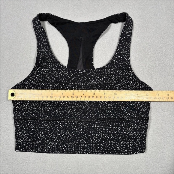 Lululemon Invigorate Long Line Bra Night View White Black Size 6 Luxtreme Mesh - Picture 5 of 9
